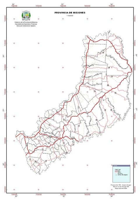 Misiones Province Road Map