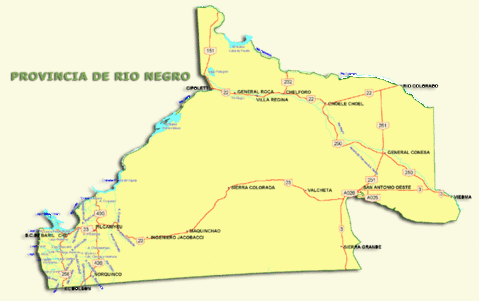 Rutas nacionales en la provincia de Río Negro