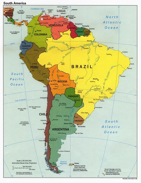 South America Political Map 