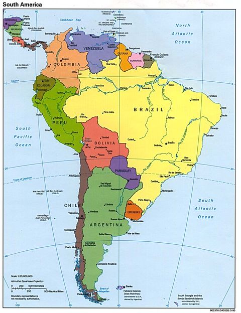 South America Political Map 