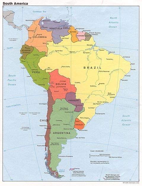 South America Political Map 