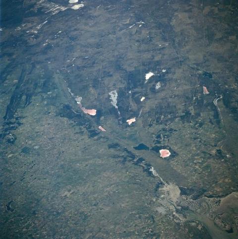 Satellite image of the port city of Bahia Blanca, Argentina