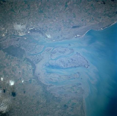 Imagen de satélite de Bahía Blanca, Argentina