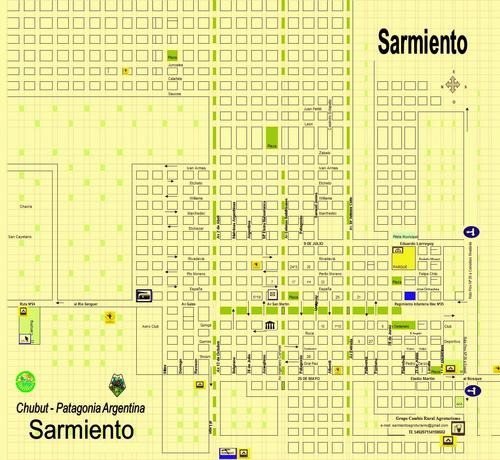 Mapa de Sarmiento, Chubut, Argentina