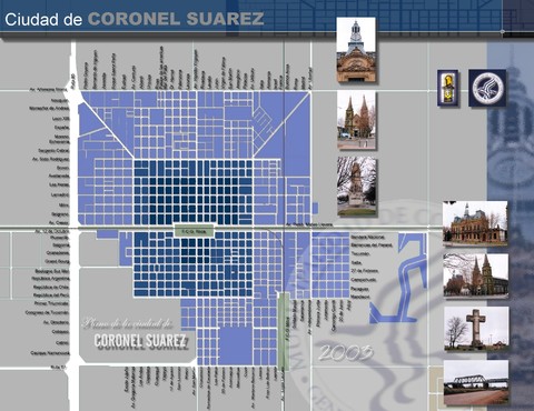 Map of the city of Coronel Suarez