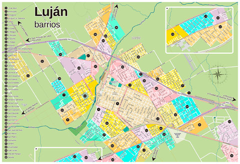 Map of Luján, Buenos Aires, Argentina