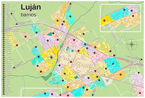 Mapa de Luján, Buenos Aires, Argentina