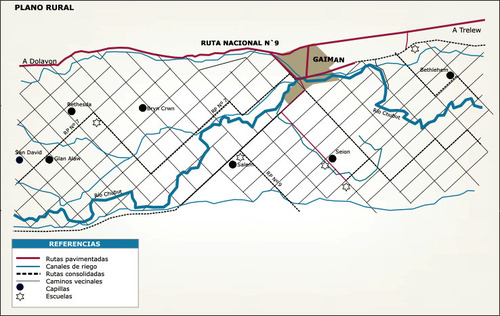 Área rural del municipio de Gaiman, Argentina