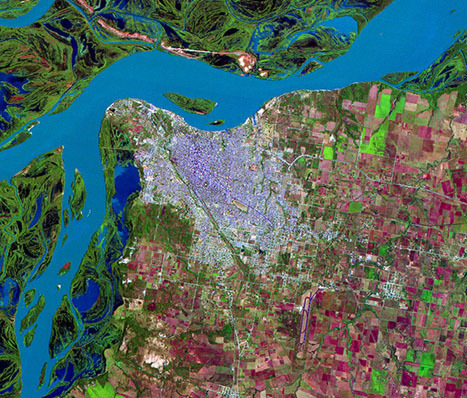 Imagen satelital de la ciudad de Paraná, Entre Ríos, Argentina