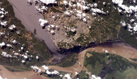 Confluence of the Solimões and the Negro rivers