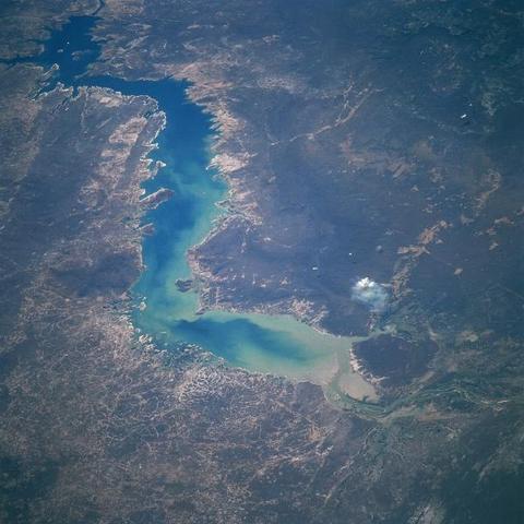 Satellite image Sobradinho Reservoir, Bahía