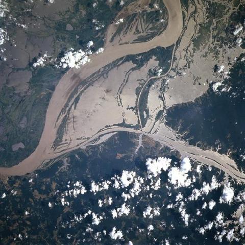 Imagen satelital del río Amazonas, oeste del Pará