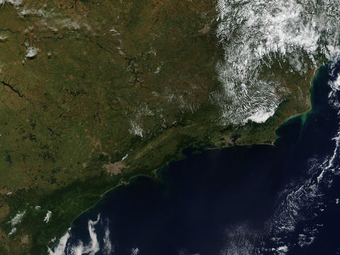 Sao Paulo and Rio de Janeiro seen from space