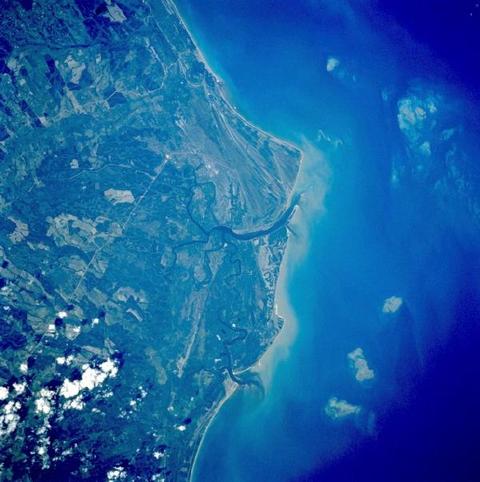 Satellite image of Caravelas, Bahia Satellite image of Caravelas, Bahia
