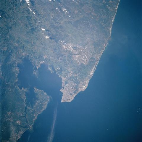 Satellite image of All Saints Bay, Brazi