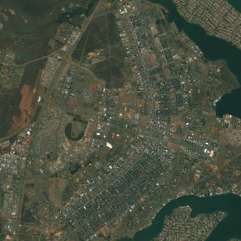 Brasilia vista desde el espacio