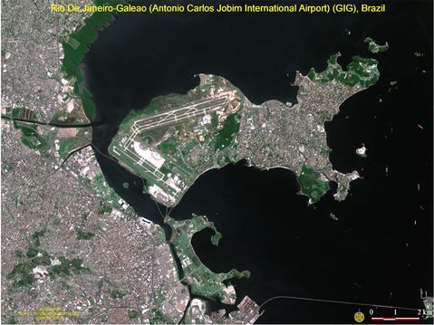 Satellite image of Rio de Janeiro–Antonio Carlos Jobim International Airport