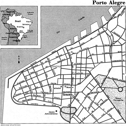 Plan of downtown Porto Alegre