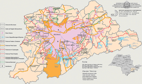 Greater São Paulo map