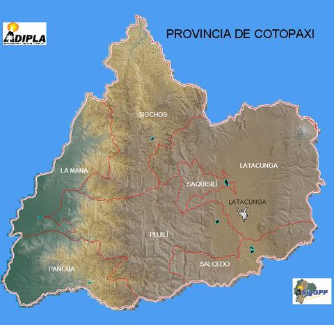 Physical map of Cotopaxi