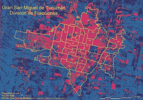 Imagen satelital del Gran San Miguel de Tucumán
