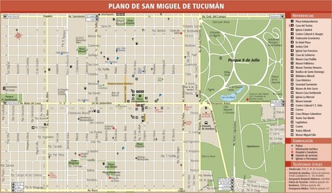 Map of San Miguel de Tucumán, Argentina