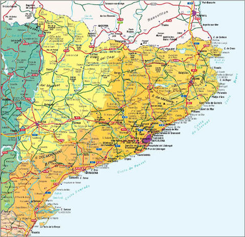 Catalonia road map