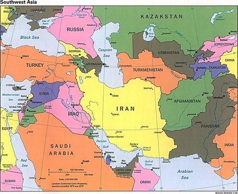 Southwest Asia Map
