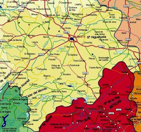 Province of Albacete map