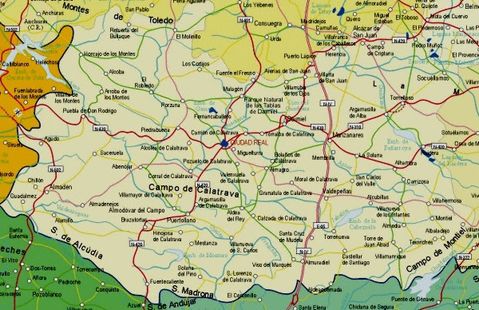 Province of Ciudad Real road map