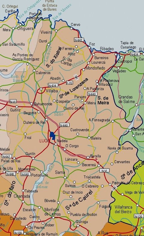 Mapa de la Provincia de Lugo