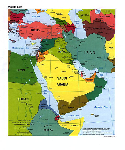 Middle East Political Map
