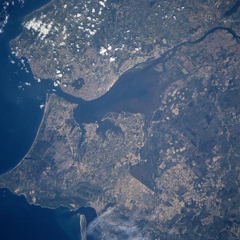 Satellite image of Lisbon, Portugal