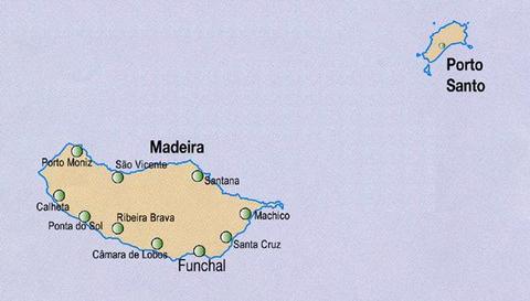 Autonomous Region of Madeira Map, Portugal