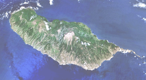 Satellite image of the island of Madeira