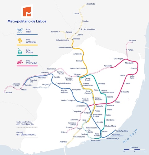 Plano del Metro de Lisboa