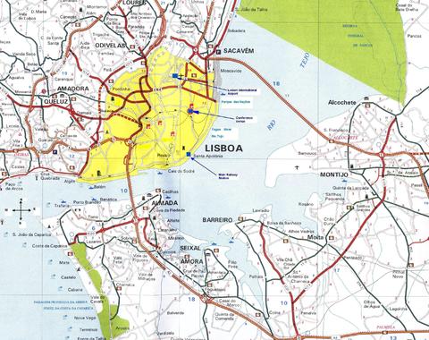 Greater Lisbon map