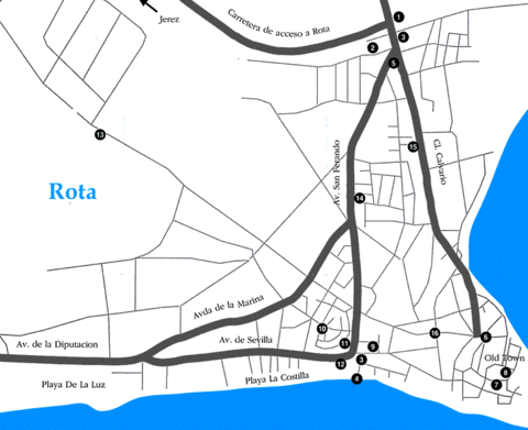 Mapa turístico de Rota 1999 | STESA