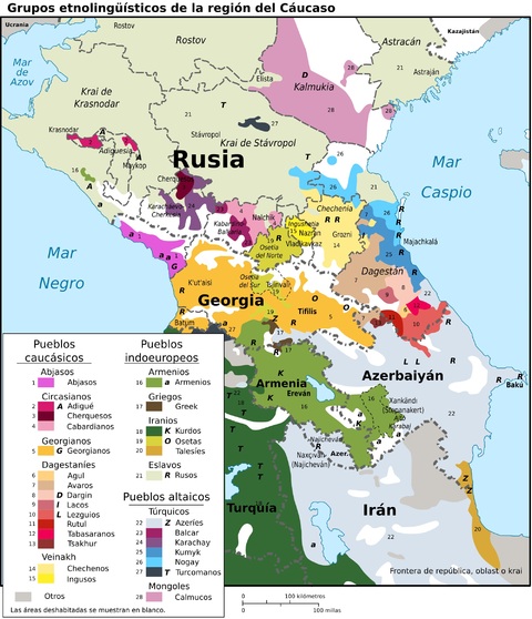 Ethno-linguistic groups in the Caucasus region