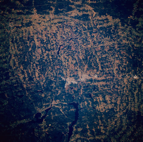 Satellite Image, Photo of Lake Saint Francis, Quebec
