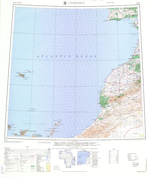 Hoja Casablanca del Mapa Topográfico de África