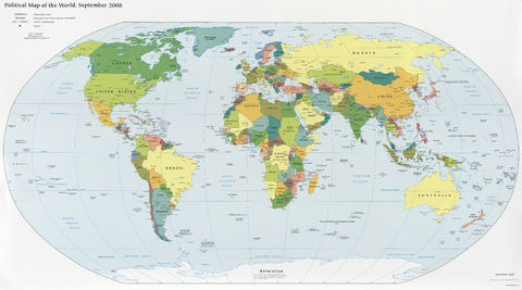World political map 