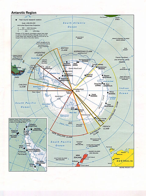 Map of Antarctica 