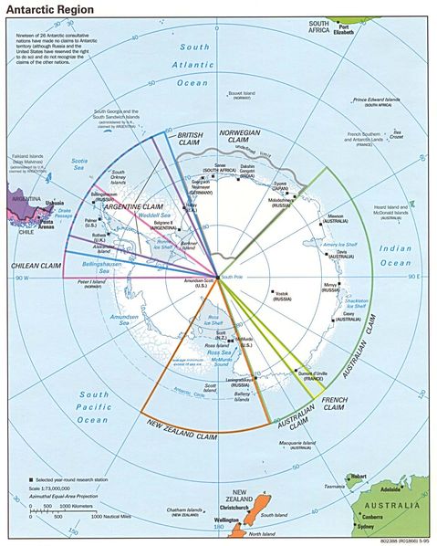 Map of Antarctica 