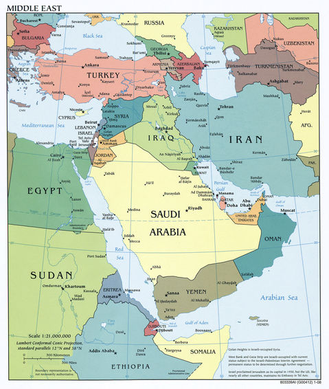 Middle East Map Middle East Map