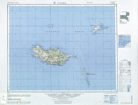Mapa Topográfico de Madeira 
