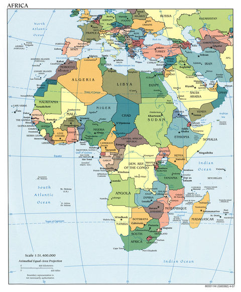 Africa Political Map 