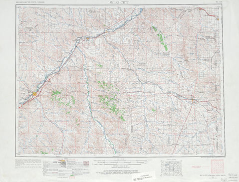 Región alrededor de Miles City en Estados Unidos