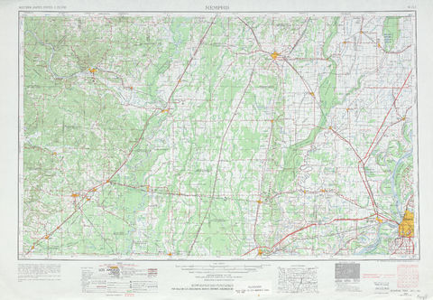 Area around Memphis in the United States