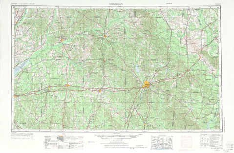 Area around Meridian in the United States